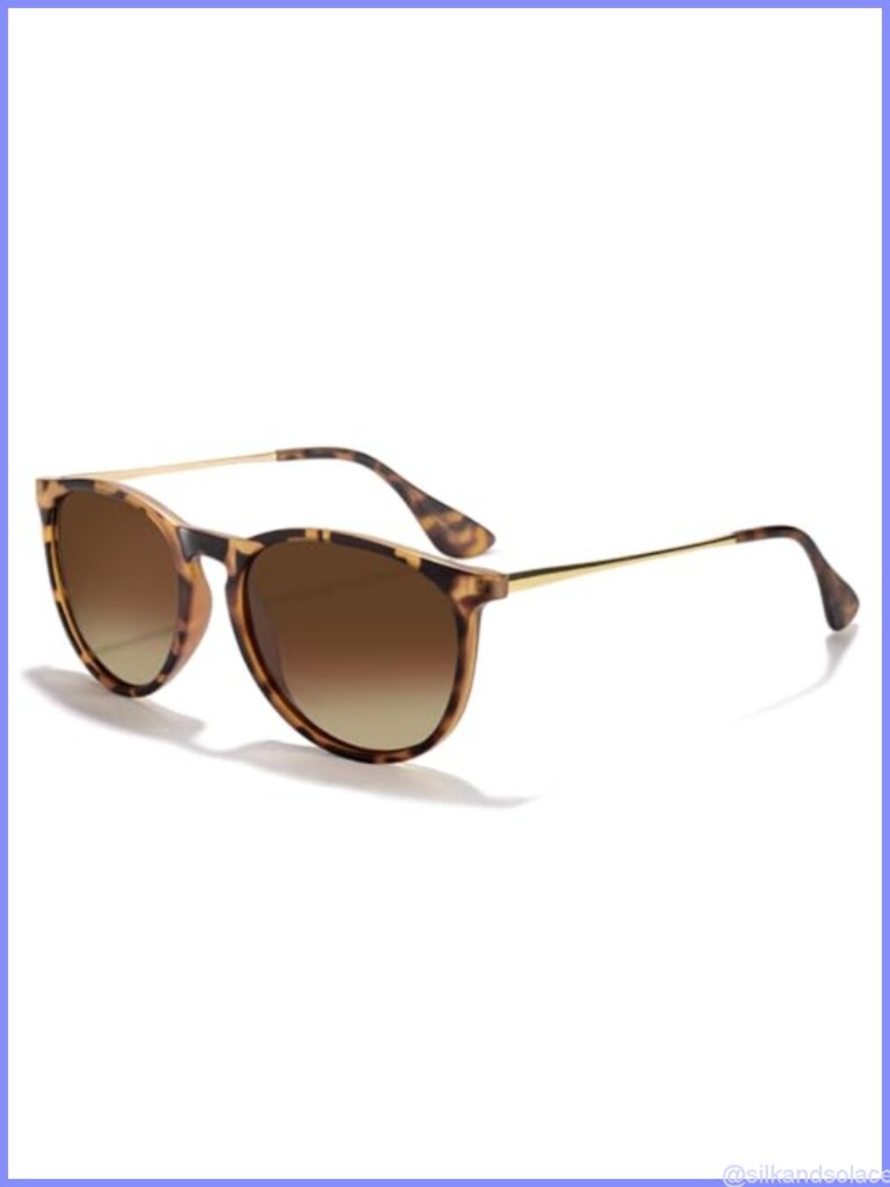 Polarized Round Retro Sunglasses UV400 TR90 Lightweight Unisex Unbranded